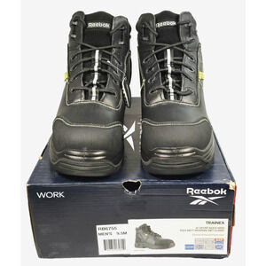 Reebok Work TRAINEX Men's 6" Black Sport Boot With Net Guard Size 9.5M RB6755